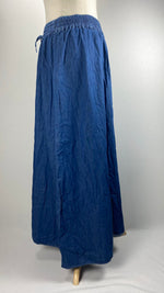 Denim Maxi Skirt, Blue