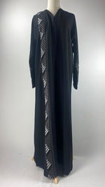 Long Sleeve Crepe Closed Abaya, Black