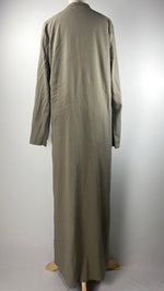 Long Sleeve Zip Up Dress, Beige