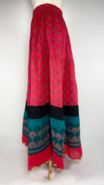 Bold Print Summer Maxi Skirt, Pink