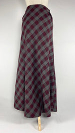 A-Line Gray Checkered Skirt