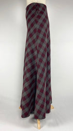 A-Line Gray Checkered Skirt