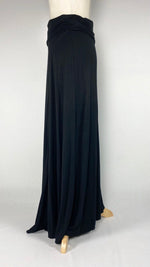 Fold Waist Maxi Skirt, Black