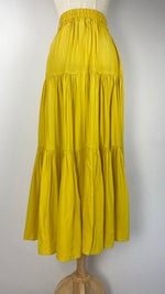 High Waist Maxi Skirt, Yellow