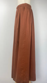 High Waist Maxi Skirt, Burnt Orange