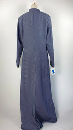 Long Sleeve Button Up Abaya+ Jilbab, Navy