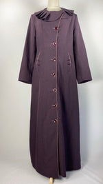 Long Sleeve Button Up Abaya+ Jilbab, Purple