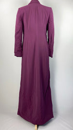 Long Sleeve Button Up Abaya+ Jilbab, Purple