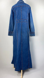 Long Sleeve Button Up Denim Abaya+ Jilbab