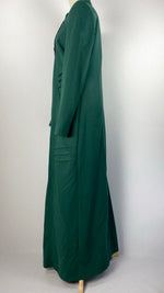 Long Sleeve Button Up Abaya+ Jilbab, Green