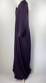 Long Sleeve Button Up Abaya+ Jilbab, Purple