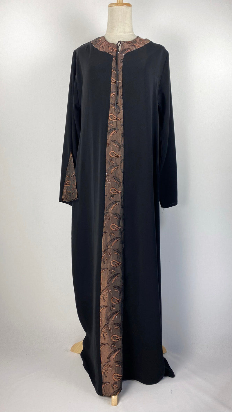 Long Sleeve Closed Abaya, Black