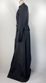 Long Sleeve Side Button Up Abaya+ Jilbab, Black