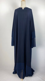 Long Sleeve Closed Abaya, Navy