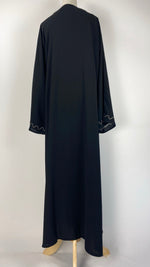 Long Sleeve Open Abaya, Black