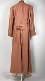 Long Sleeve Button Up Abaya+ Jilbab, Peach