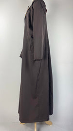 Long Sleeve Button Up Abaya+ Jilbab, Brown