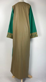 Long Sleeve Block Abaya, Green