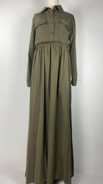 Long Sleeve Abaya+ Dress, Olive