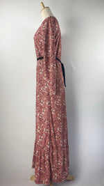 Long Sleeve Printed Maxi Dress, Rose