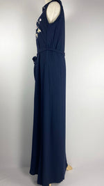 Sleeveless Fully Lined Maxi Dress, Navy