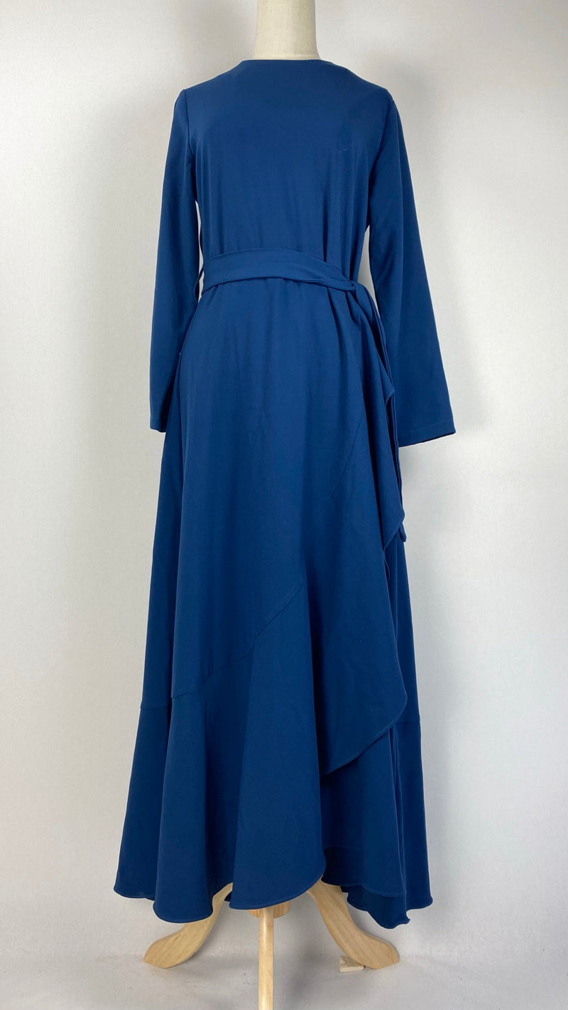 Long Sleeve A-Line Maxi Dress, Teal