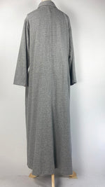 Long Sleeve Half Zip Maxi Dress, Gray