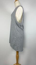 Sleeveless Hip Length Top, Gray