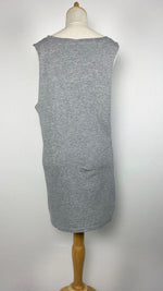 Sleeveless Hip Length Top, Gray