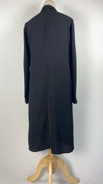 Long Sleeve Knee Length Open Cardigan, Black