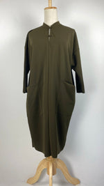 3/4 Sleeve Knee Length Top, Olive