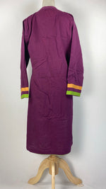 Long Sleeve Emrboidered Kurta, Purple