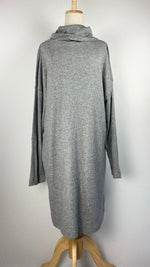 Long Sleeve Ribbed Turtle Neck Top, Gray