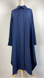 Long Sleeve Midi Length Top, Navy