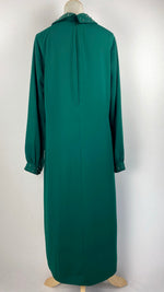 Long Sleeve Midi Length Top with Pearls, Green