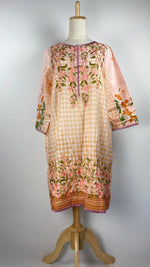 Long Sleeve Printed Kurta, Pink